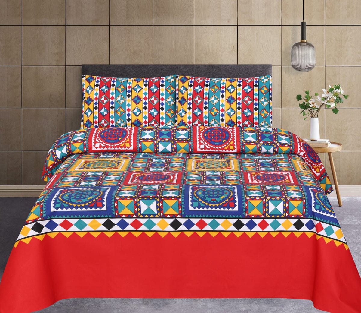 red cherry- Bed Sheet set