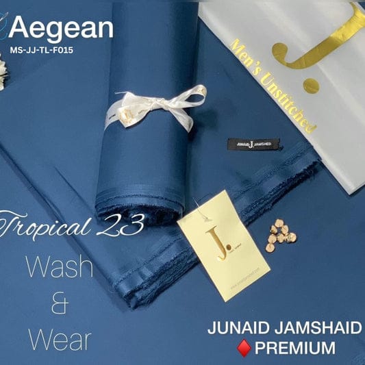 J Dot Premium Summer Tropical Unstitched Suit for E4-46 Aegean