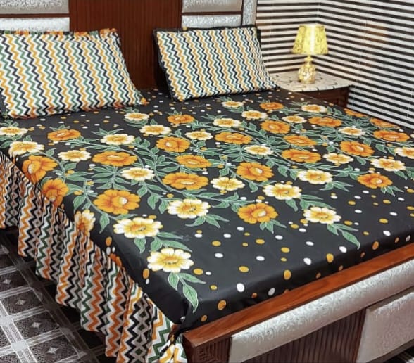 Copy of Frill Bedsheet 3-Pcs 9
