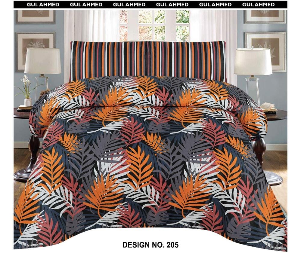 brown leaves- Bed Sheet