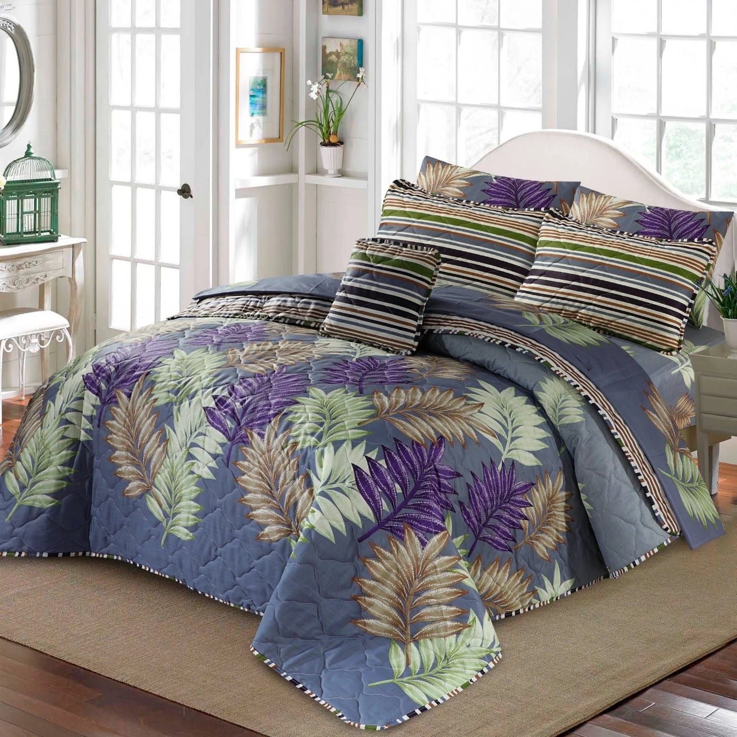 BRONZE COMFORTER SET- 7 PCS