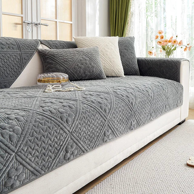 Mat Ultrasonic Sofa Covers - Grey
