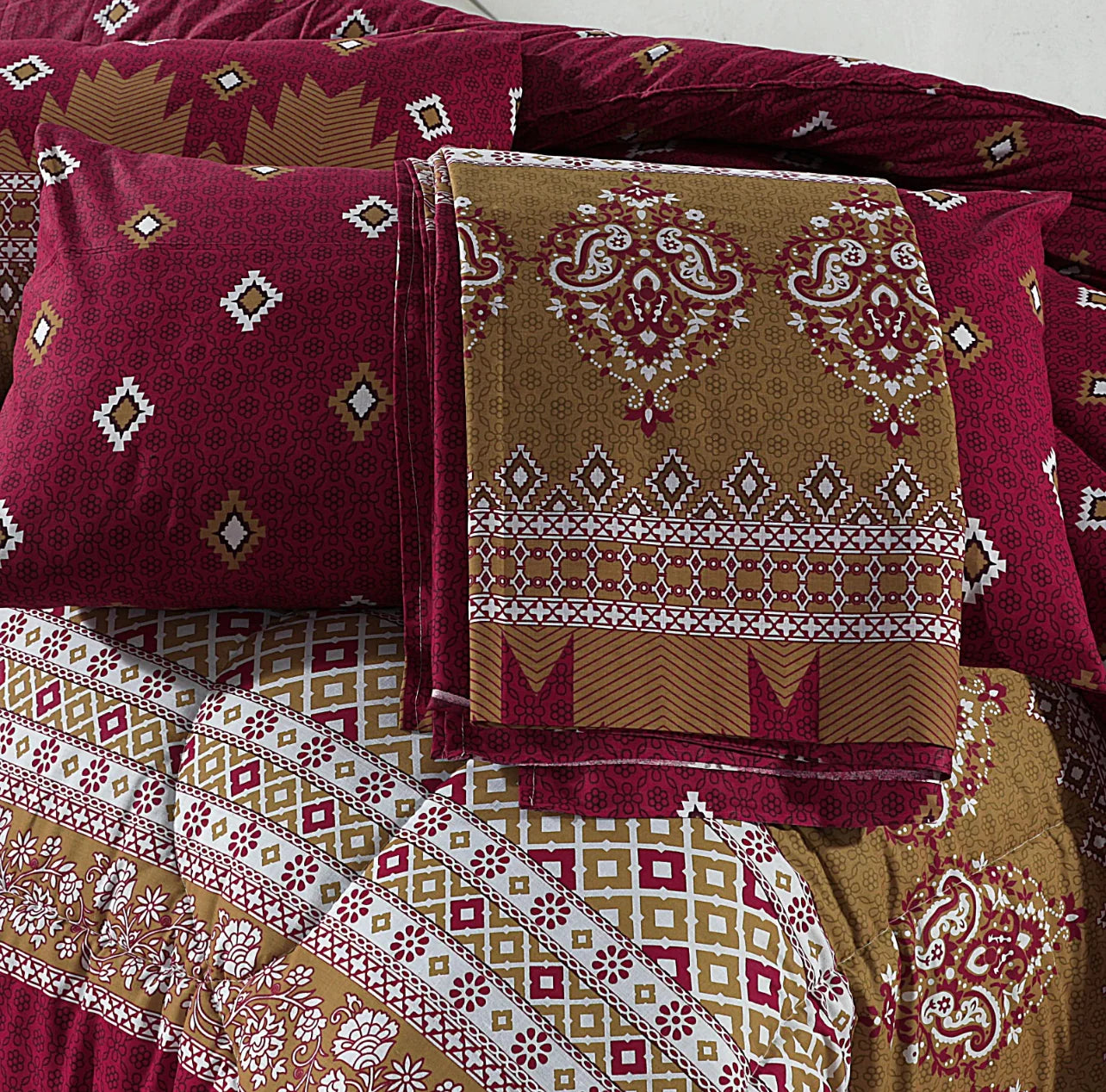 REDDY SQUARE SUMMER COMFORTER SET- 7 PCS