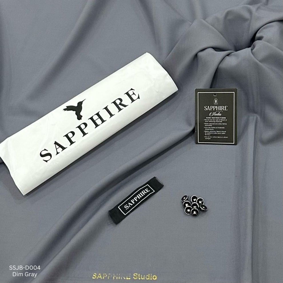 Sapphire Wash and Wear Unstitched Suit for Men E4-16 Super Grey