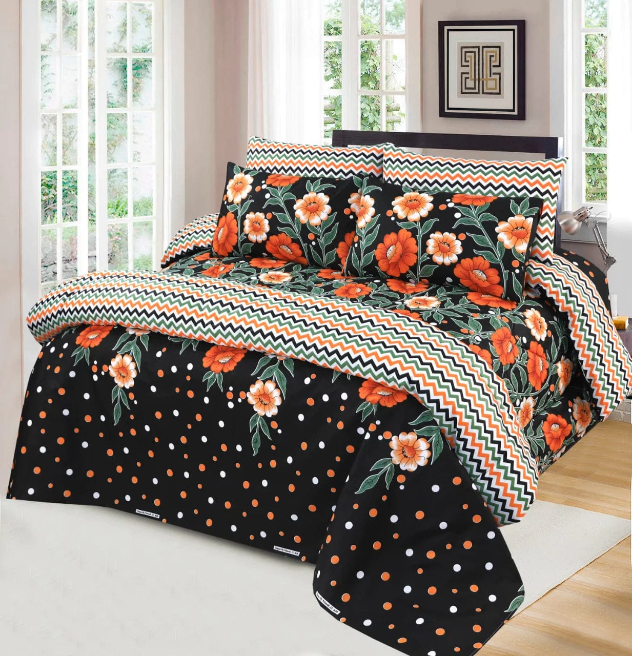 Dark Florals-Quilt Set
