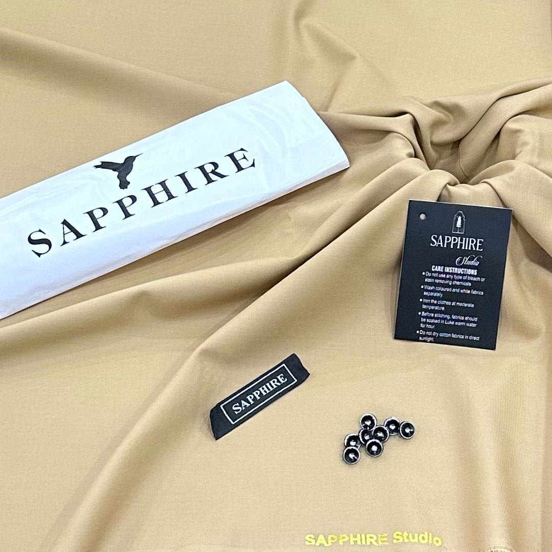 Sapphire Wash and Wear Unstitched Suit for Men E4-08 dim brown