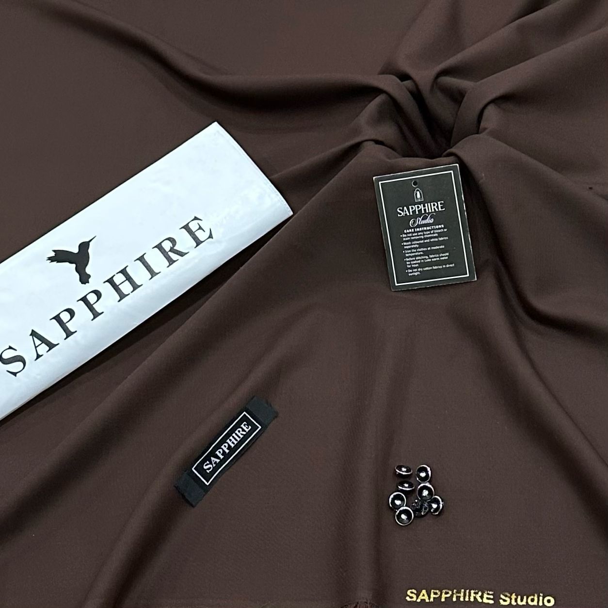 Sapphire Wash and Wear Unstitched Suit for Men E4-04 Chocolate