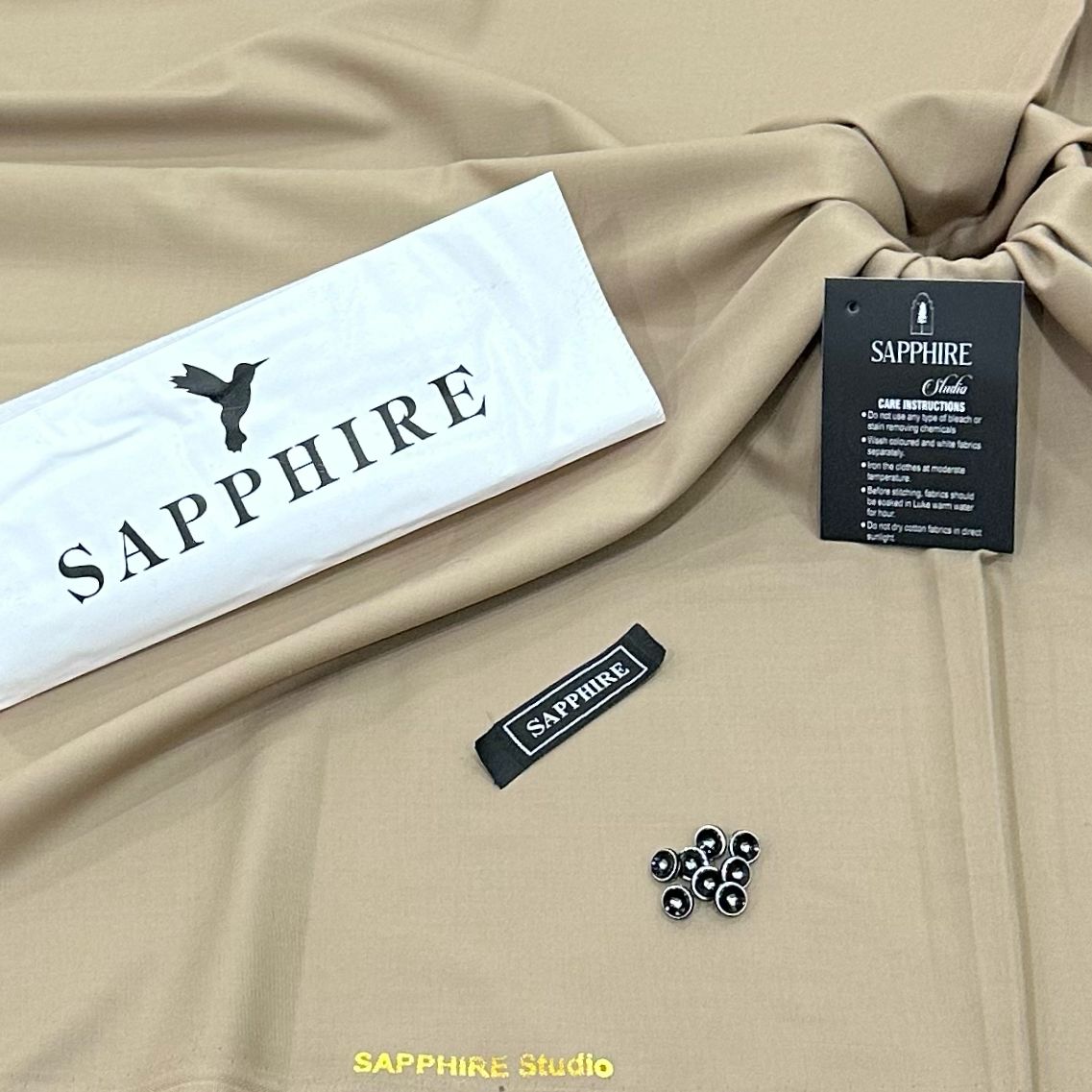 Sapphire Wash and Wear Unstitched Suit for Men E4-09 dim narangi