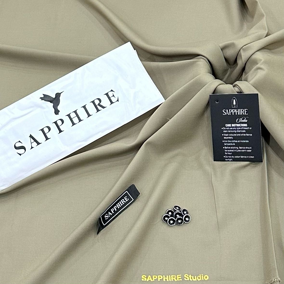 Sapphire Wash and Wear Unstitched Suit for Men E4-07 dim yellow