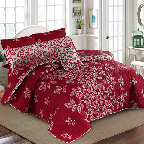 RED ROSE COMFORTER SET- 7 PCS