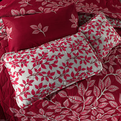 RED ROSE COMFORTER SET- 7 PCS