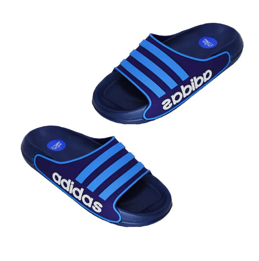 ADIDAS ADILETTE SLIDES SLIPPERS (BLUE)