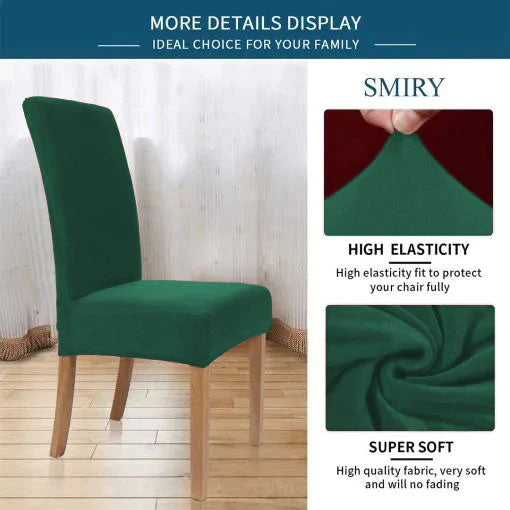 Fitted Style Cotton Jersey Chair Cover - Bottle Green
