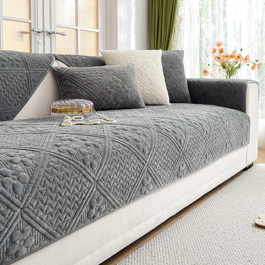 Mat Ultrasonic Sofa Covers - Grey