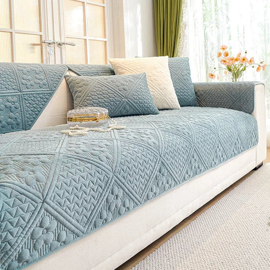 Mat Ultrasonic Sofa Covers - Zinc