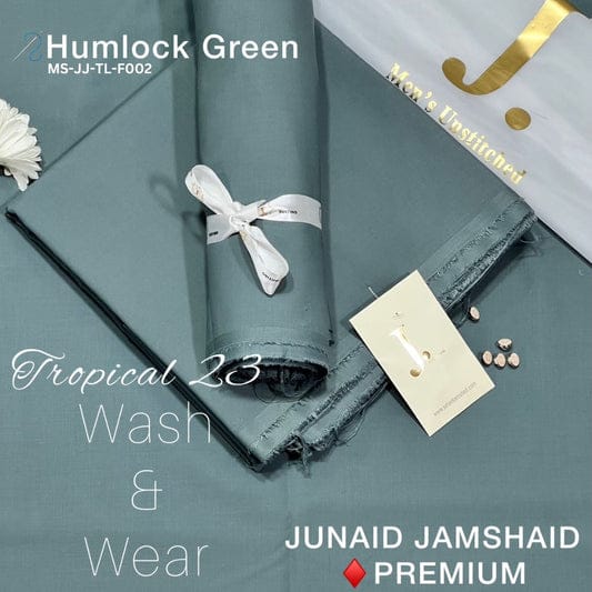 J Dot Premium Summer Tropical Unstitched Suit for E4-13 Humlock green