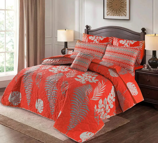 ORANGE LAMP SUMMER COMFORTER SET- 7 PCS