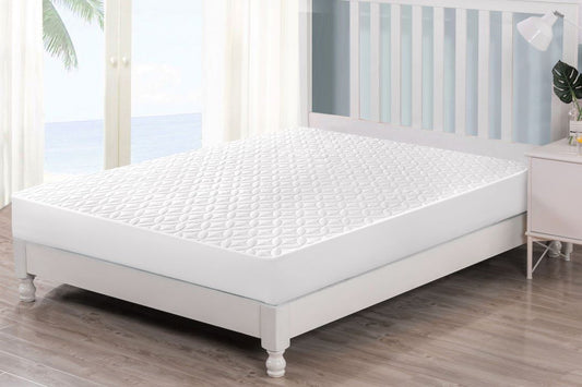 Ultra Soft Cotton Quilted 100% Waterproof Mattress Protector For Double Bed - Super White