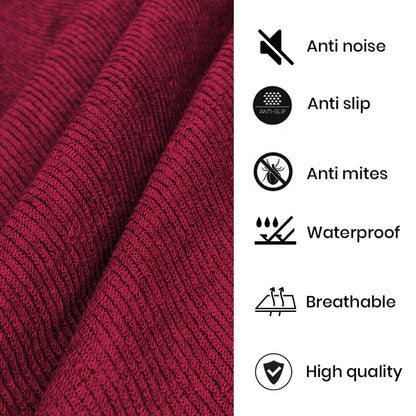 Jointless Recommended Premium & Export Quality Terry Cotton 100% Waterproof Fitted Style Mattress Protector- Maroon Colour
