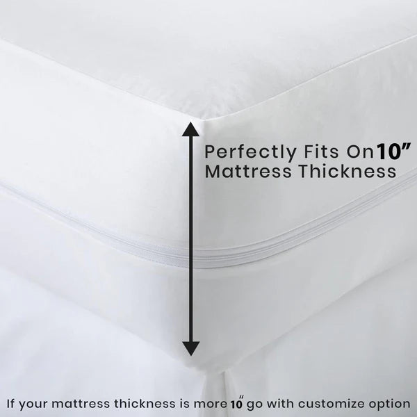 Jointless Recommended Premium & Export Quality Terry Cotton 100% Waterproof Fitted Style Mattress Protector- Maroon Colour