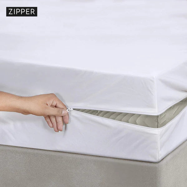 Jointless Recommended Premium & Export Quality Terry Cotton 100% Waterproof Fitted Style Mattress Protector- Maroon Colour