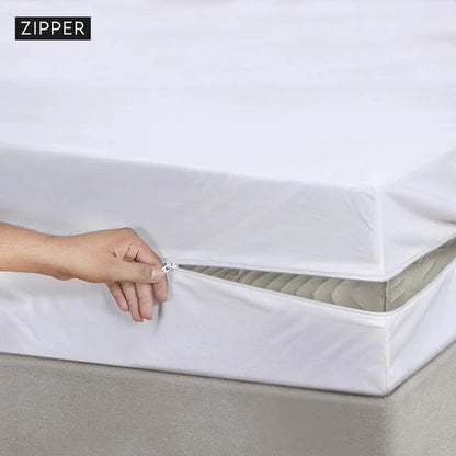 Jointless Recommended Premium & Export Quality Terry Cotton 100% Waterproof Fitted Style Mattress Protector- Maroon Colour