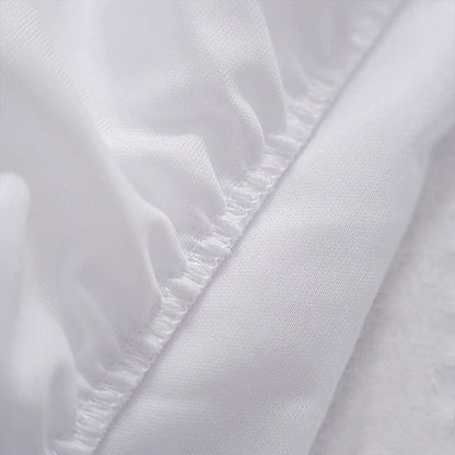 Jointless Recommended Premium & Export Quality Terry Cotton 100% Waterproof Fitted Style Mattress Protector- White Colour