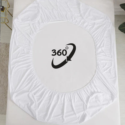 Jointless Recommended Premium & Export Quality Terry Cotton 100% Waterproof Fitted Style Mattress Protector- White Colour