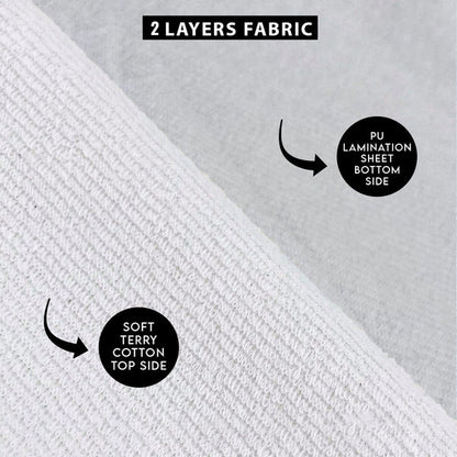 Jointless Recommended Premium & Export Quality Terry Cotton 100% Waterproof Fitted Style Mattress Protector- White Colour