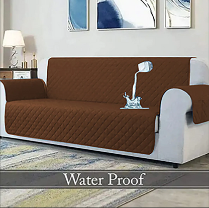 WATERPROOF COTTON QUILTED SOFA COVER - SOFA RUNNERS (Copper)