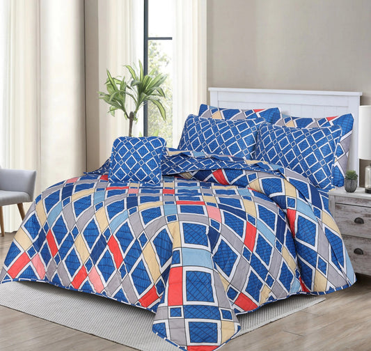 BLUE EYES COMFORTER SET- 7 PCS