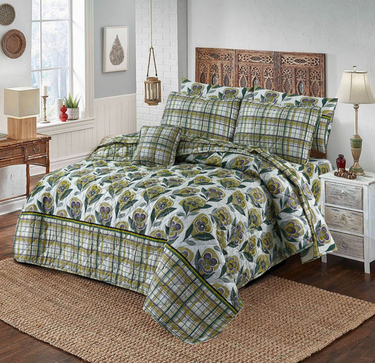 MINT SUMMER COMFORTER SET- 7 PCS