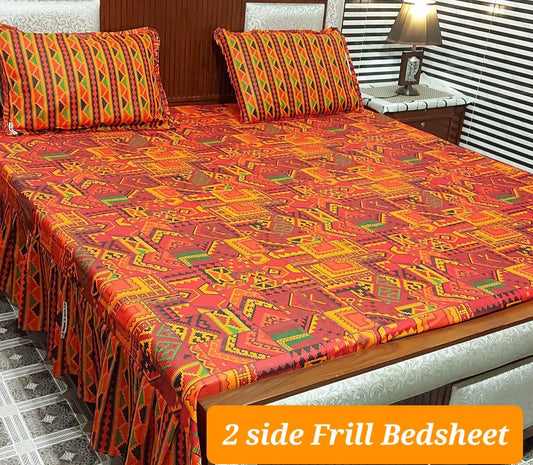 Copy of Frill Bedsheet 3-Pcs