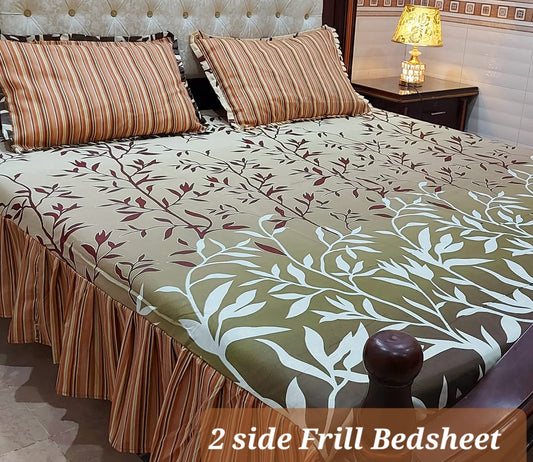 Copy of Frill Bedsheet 3-Pcs