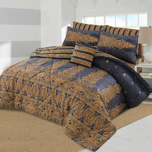 GOLDEN BAR SUMMER COMFORTER SET- 7 PCS