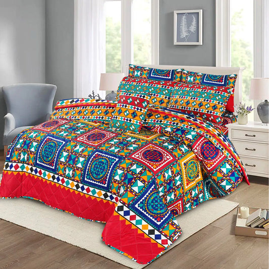 AJRAK SUMMER COMFORTER SET- 7 PCS