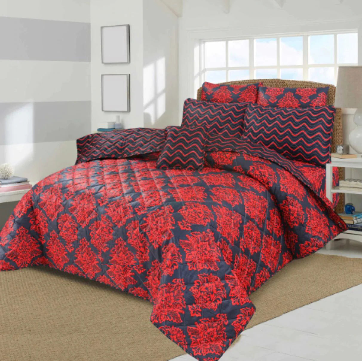 KING COMFORTER SET- 7 PCS