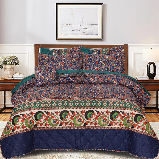 BLUE EYES SUMMER COMFORTER SET- 7 PCS